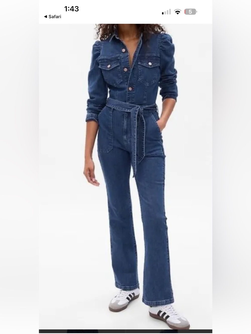 GAP Women's Dark Indigo Denim Boho Western Bootleg Overalls/ Jumpsuit Size 12